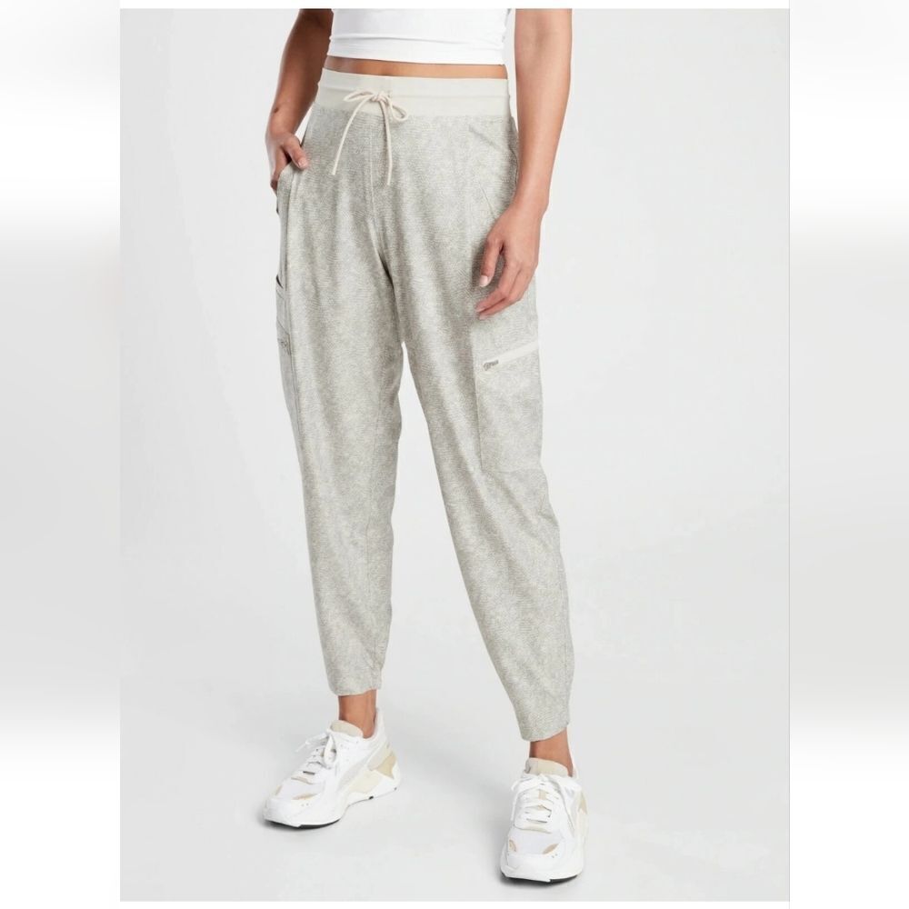 Athleta Venture Printed Pant Joggers Viper Gray Size 22